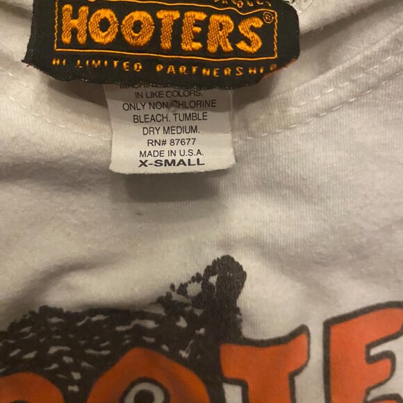 Vintage Hooters Girls Uniform - Black & White Shirts - Size XS & Small - Picture 12 of 13